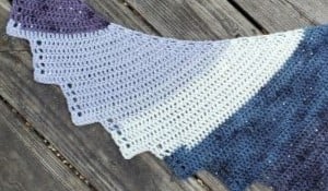 Gray Dragon Wing Scarf with Sequins
