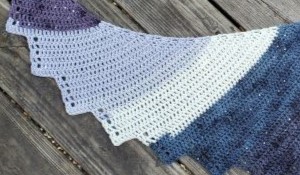 Gray Dragon Wing Scarf with Sequins